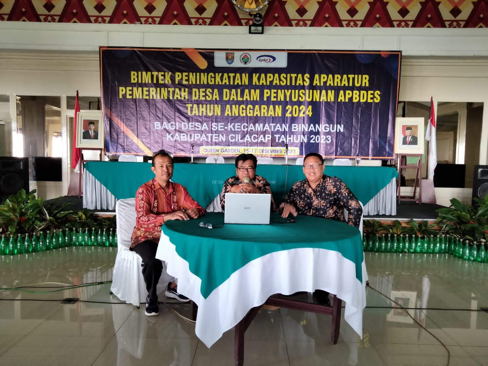 BIMBINGAN TEKNIS PENINGKATAN KAPASITAS APARATUR PEMERINTAH DESA DALAM PENYUSUNAN APBDES TAHUN 2024