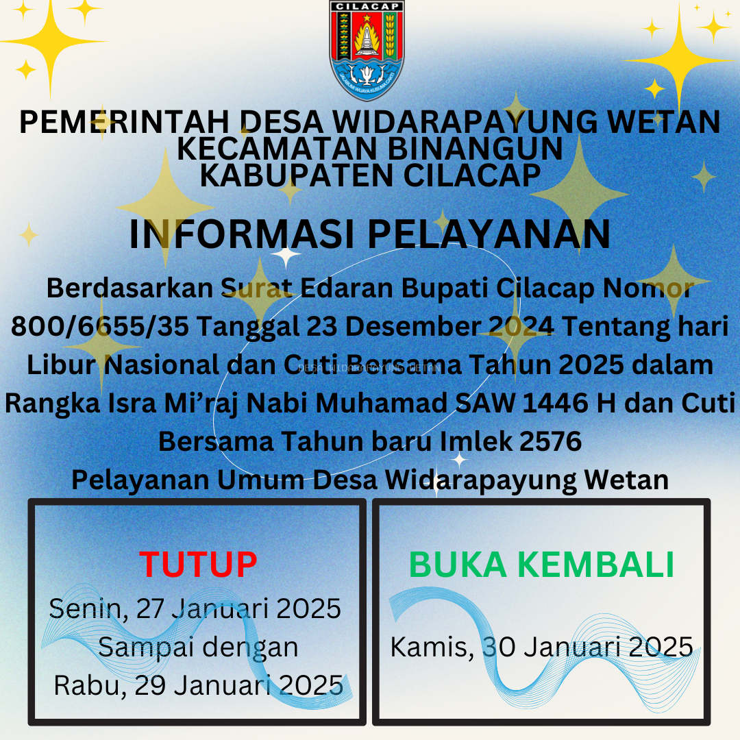 Informasi Pelayanan Pemerintah Desa Widarapayung Wetan