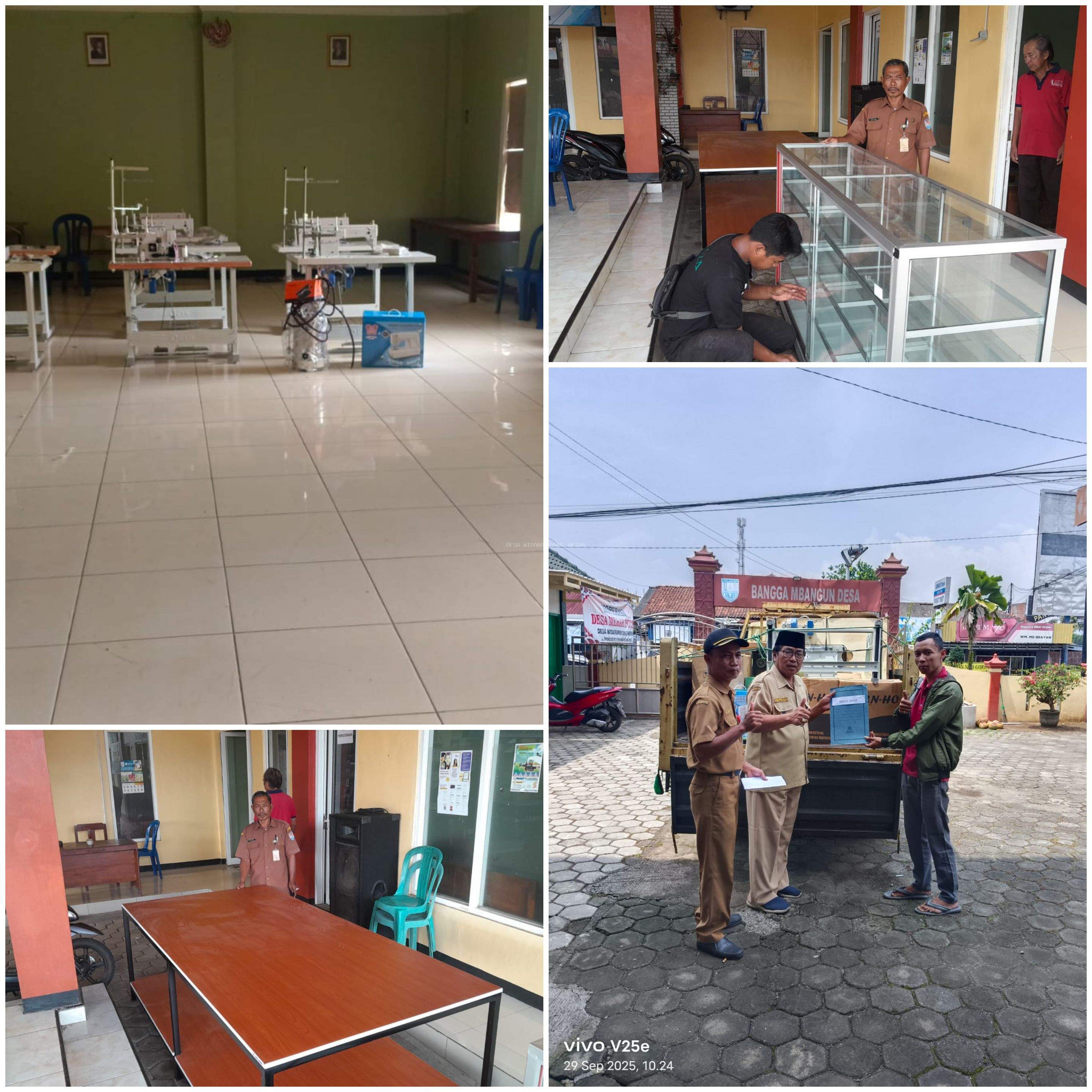 Penerimaan Bantuan Mesin Jahit Kepada KUBE Mawar Putih Desa Widarapayung Wetan
