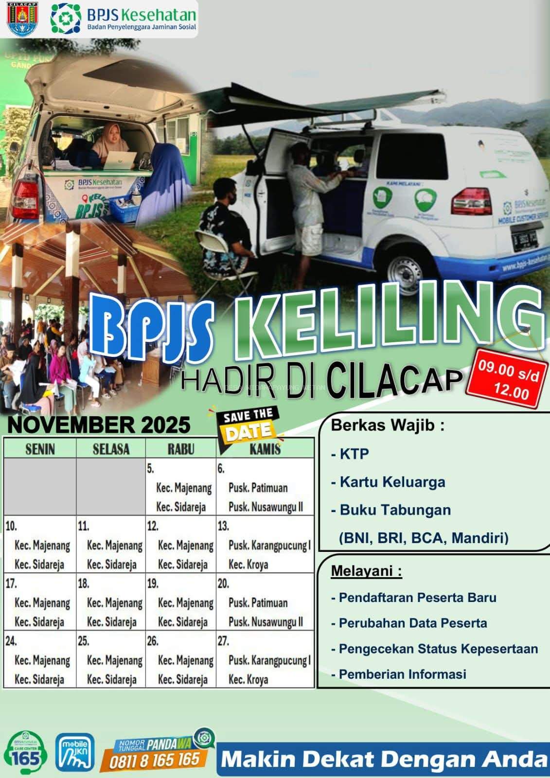 Jadwal  BPJS Keliling Kabupaten Cilacap Bulan November 2025