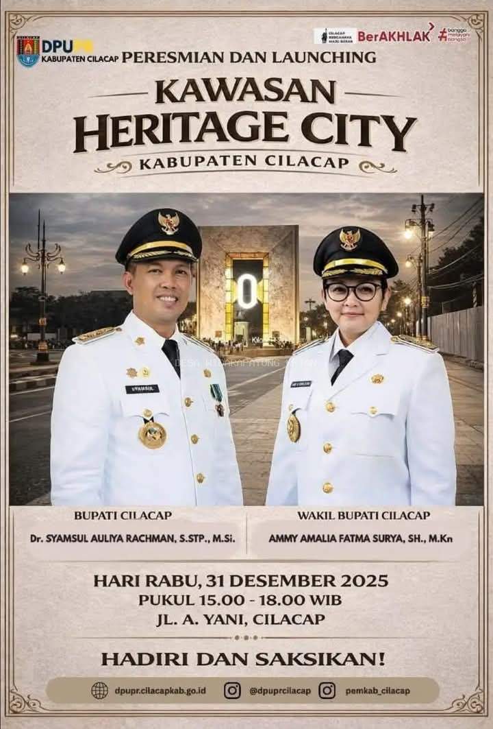 Sambut Wajah Baru Cilacap: Peresmian Kawasan Heritage City pada Akhir Tahun